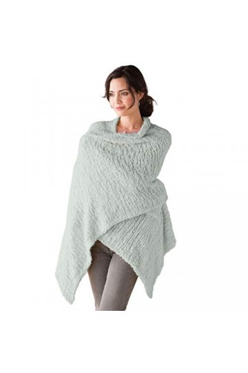 DEMDACO Giving Châle pour femme en nylon tricoté doux dans une boîte cadeau Taille unique, vert sauge, 70 x 27