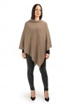 DALLE PIANE CASHMERE - Poncho 100% cachemire - Femme, Couleur: Noir, Taille unique
