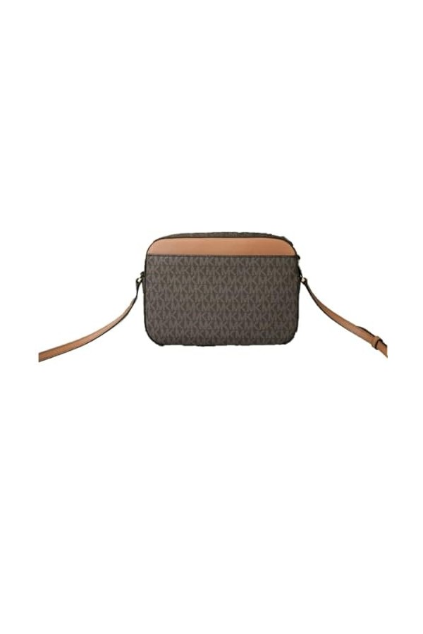 Michael Kors Sac Bandoulière Femme Cuir Saffiano Marron Signature
