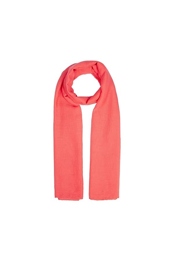 MissShorthair Écharpe longue pour femme de couleur unie - Grand châle transparent pour soirée, 23 Rouge, Large