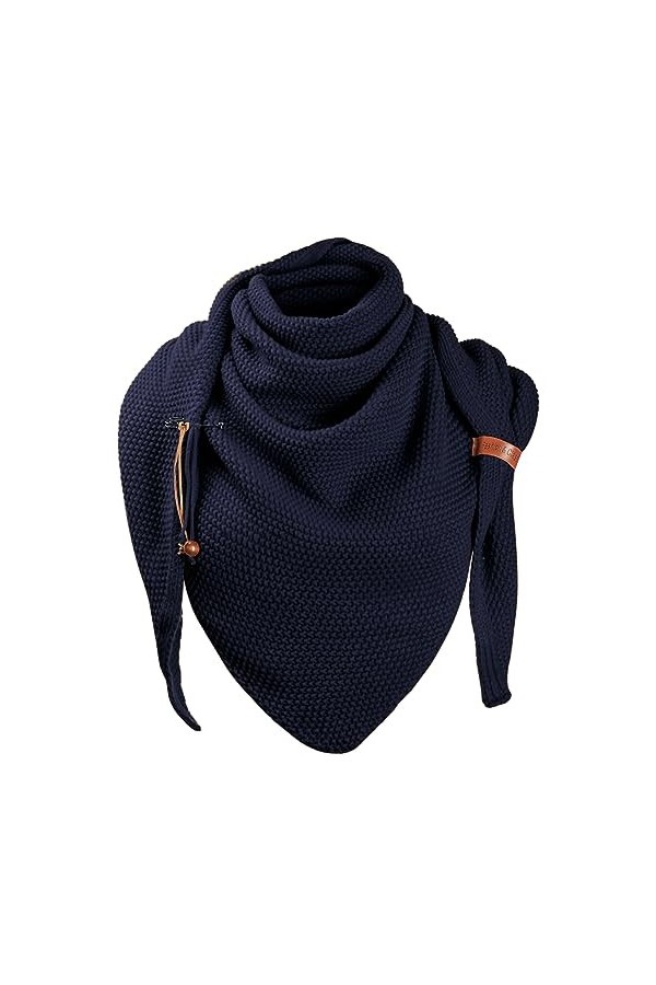 CMTOP Triangulaire Écharpe Femme en Acrylique Long Wrap ​Châle à Chaude en Glands Rétro Automne Hiver Écharpe Chaude Décontra