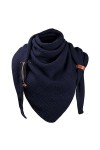 CMTOP Triangulaire Écharpe Femme en Acrylique Long Wrap ​Châle à Chaude en Glands Rétro Automne Hiver Écharpe Chaude Décontra