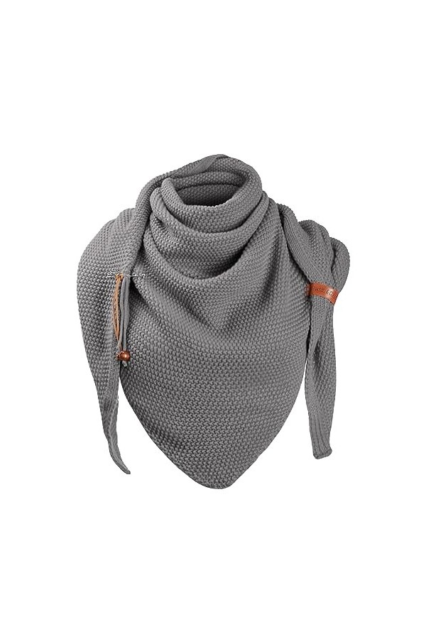 CMTOP Triangulaire Écharpe Femme en Acrylique Long Wrap ​Châle à Chaude en Glands Rétro Automne Hiver Écharpe Chaude Décontra