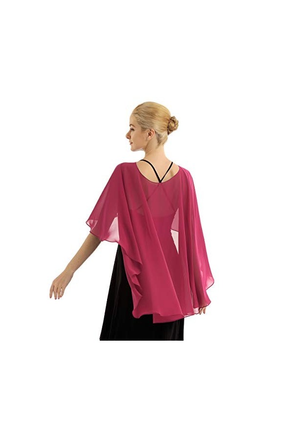 IEFIEL Étole Femme Châle Foulard écharpe Mariage élégante Pashmina pour Tenue Robes Soirée Mariée Gala Cape Cache-Maillots de