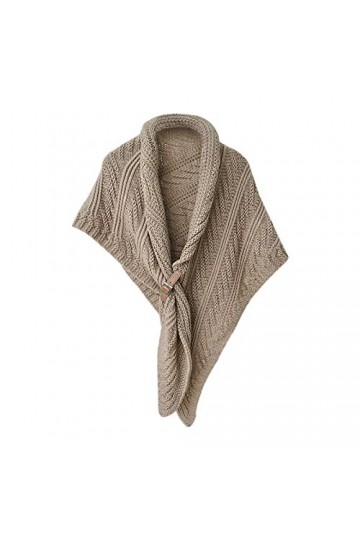 PYLTT Châle triangle, écharpe triangulaire avec boucle de sangle en polyuréthane, écharpe tricotée, châle triangle, écharpes 