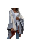 Susenstone Poncho Crochet pour Femmes - Pull Poncho à Polyvalent de Type Châle pour Femmes Élégant - Femme Pulls Cardigan Swe
