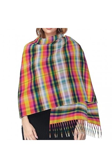 Scarf élégant chaud châle Wrap féminin pour lhiver pour la couche sur les manteaux et les costumes, orange11, 1