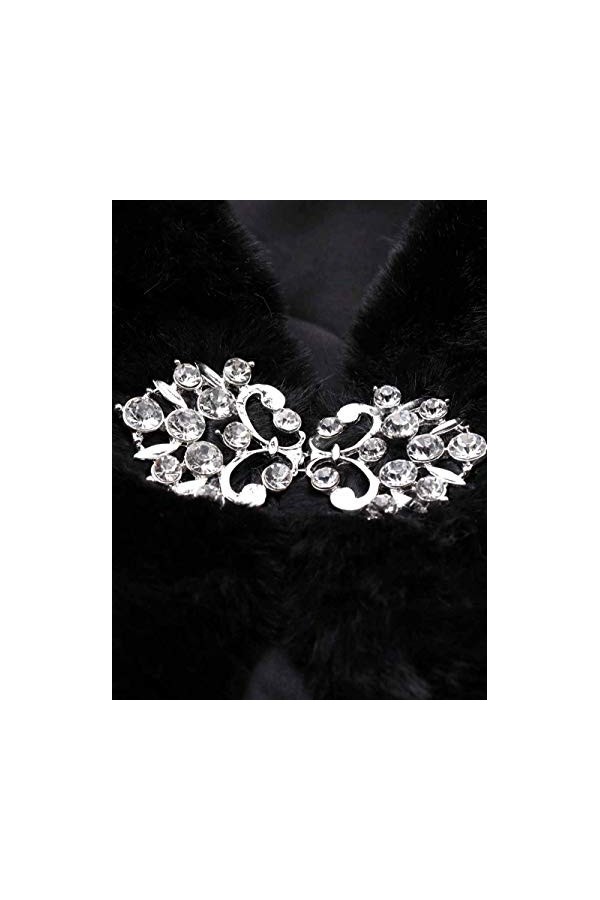 Jovono mariage secret et Châle en fausse fourrure sans manches pour femmes et les filles