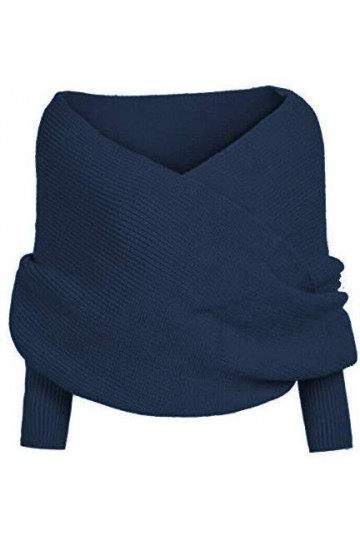 Susenstone Echarpes Femme Cachemire TricotéEs à Manches Pulls Haut éCharpe Pas Cher à La Mode Wrap Hiver Chaud Longue éCharpe