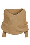 Susenstone Echarpes Femme Cachemire TricotéEs à Manches Pulls Haut éCharpe Pas Cher à La Mode Wrap Hiver Chaud Longue éCharpe