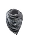 Susenstone Écharpe Femme Hiver Avec Bouton Vintage Foulards ÉLéGant Couleur Unie ÉCharpe Chaud Coton RéTro Automne Hiver Doux