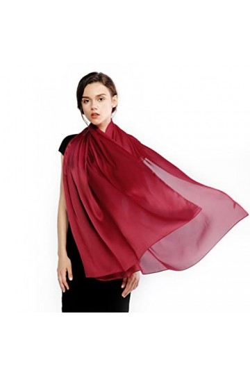 RIIQIICHY Écharpe Pashmina Étole Lait Blanc Robe de Soirée Foulard Lait Blanc Femme Étole Femme Festive Plaine Écharpe