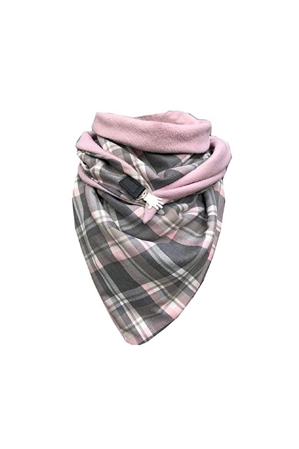 TOMEEK Echarpe Triangulaire Femme Écharpe Chaude Dautomne et Dhiver Foulard Chaude Elégante Vintage Châle Femme avec Boucle