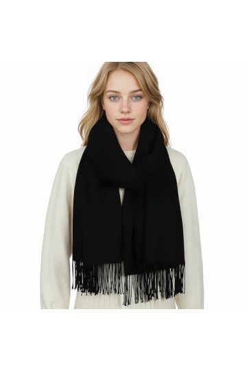 SWAT PANY Chale Noir Etole Femme Châles Etoles Mariage Echarpes Foulards Pashmina Femme Hiver Chaud Grosse Echarpe