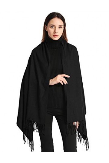 Arctic Penguin Écharpe Châle Pashmina Femme Grandes Châle Wrap Douces pour Automne Hiver Chaud 200x70 cm Noir 