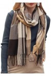 JFAN Femme Écharpe Hiver Chaud Écharpes Pashmina Châle Wrap Etole Plaid Élégant Cachemire Foulard Longues Grandes Écharpes Ma
