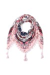 Nuofengkudu Femmes Rétro Floral Imprimé Foulards Echarpe Bohémien Style Grand Carré de Cou Chaud Châles Cape Couverture Scarf