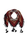 Nuofengkudu Femmes Rétro Floral Imprimé Foulards Echarpe Bohémien Style Grand Carré de Cou Chaud Châles Cape Couverture Scarf