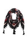 Nuofengkudu Femmes Rétro Floral Imprimé Foulards Echarpe Bohémien Style Grand Carré de Cou Chaud Châles Cape Couverture Scarf