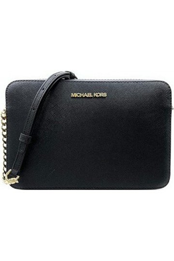 Michael Kors Jet Set Sac à bandoulière pour femme, noir/or