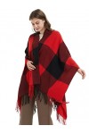 heekpek Echarpe Femme Châle Etole Écharpe Longues Grande Taille Echarpe Hiver Chaude Cape Doux Foulards Plaid Echarpe Vintage