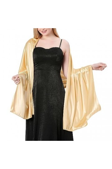 Châles et étoles en Satin Soyeux Pour les Soirées des Femmes Légers Doux Longs élégants et Parfaits Pour les Mariages