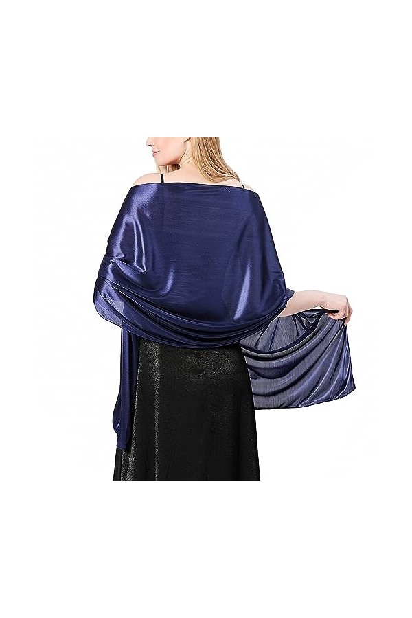 Châles et étoles en Satin Soyeux Pour les Soirées des Femmes Légers Doux Longs élégants et Parfaits Pour les Mariages