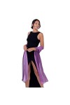 BlackButterfly Satin Soyeuse Mariée Mariage Sortie Soirée Chale Pashmina Portefeuille Violet foncé - Violet clair, 60CM X 24