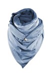 Yuson Girl Femme Écharpe Triangle avec Bouton Rétro Imprimé Impression Motif Couleur Unie Enveloppement Doux Wrap Décontracté