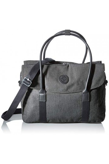 Kipling SUPERWORKER, Sac Dordinateur 15 Pouces avec Bandoulière Détachable, 41 cm, 18.5 L, Noir Poivré