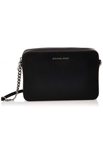 Michael Kors Jetset Lg Ew Crossbody, Sacs bandoulière femme, Noir Black , 24x16x5.5 cm