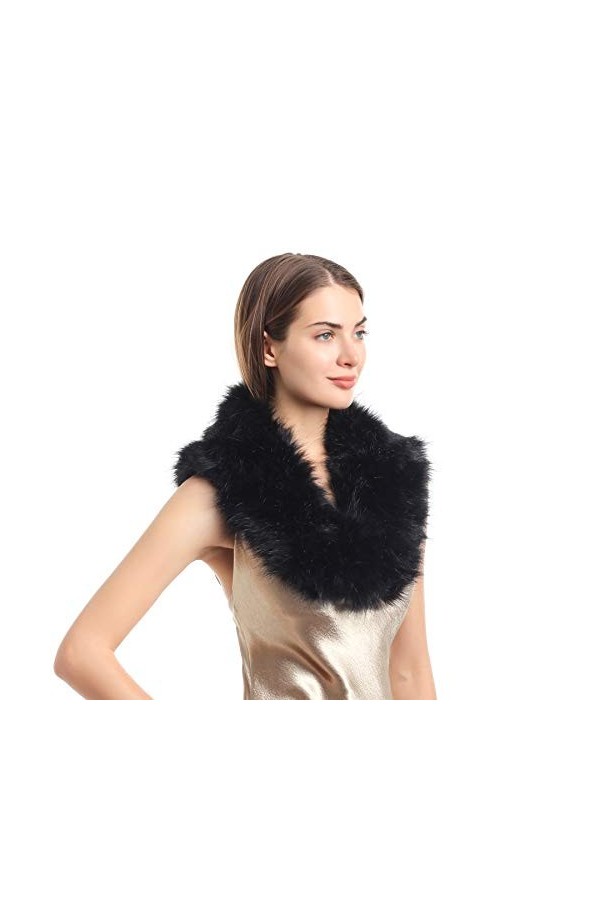 soul young Col Fausse Fourrure Femmes Hiver Dames Echarpe Etoles Châle Nature 