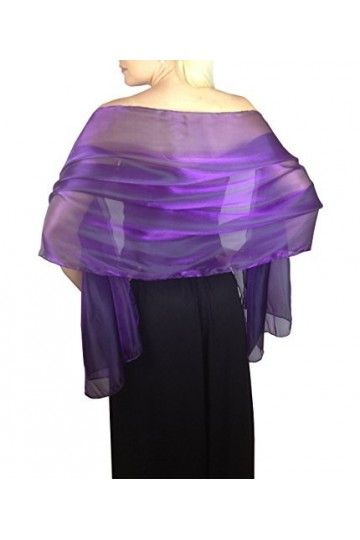 Central Chic Châle demoiselles dhonneur mariée wrap étole soirée - En Violet