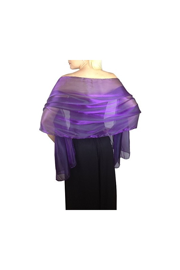 Central Chic Châle demoiselles dhonneur mariée wrap étole soirée - En Violet