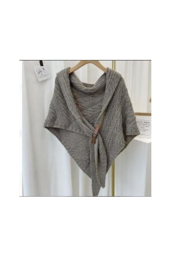 DTYGUIXE Triangle Écharpe Femme Hiver Automne Châle Triangulaire Tricot Cachemire Chaud Automne Hiver Femme Écharpe en Laine 