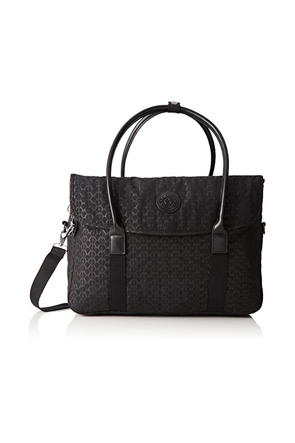 Kipling SUPERWORKER, Sac Dordinateur 15 Pouces avec Bandoulière Détachable, 41 cm, 18.5 L, Noir Poivré