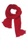 itendance Chèche Écharpe Double Très Long 3 Mètres 100% coton Foulard rouge cerise