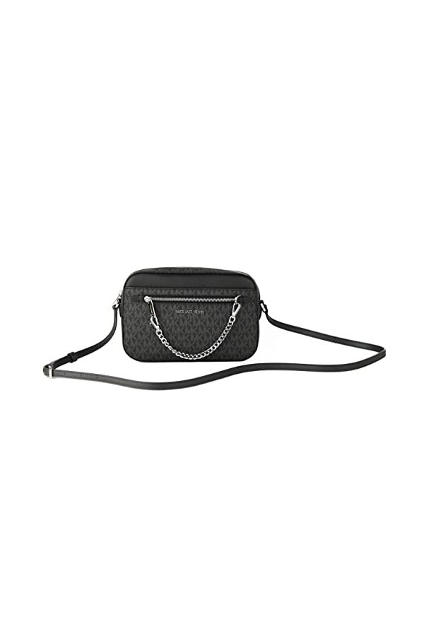 Michael Kors, Mixte Adulte, Blanc Black Pvc , 35s1sttc9b Sac à bandoulière, Taille Unique,