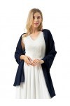 Bridesmay Femme écharpe Châle Foulard Etole Pashmina en Mousseline unicolore pour Robe de Soirée Mariage Mariée Cérémonie Coc