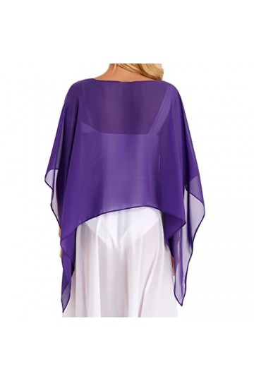 ranrann Femme Châle Étole Mousseline de Soie Écharpe Foulard pour Mariage Soirée Plage Cérémonie Mariée Bikini Maillot de Bai