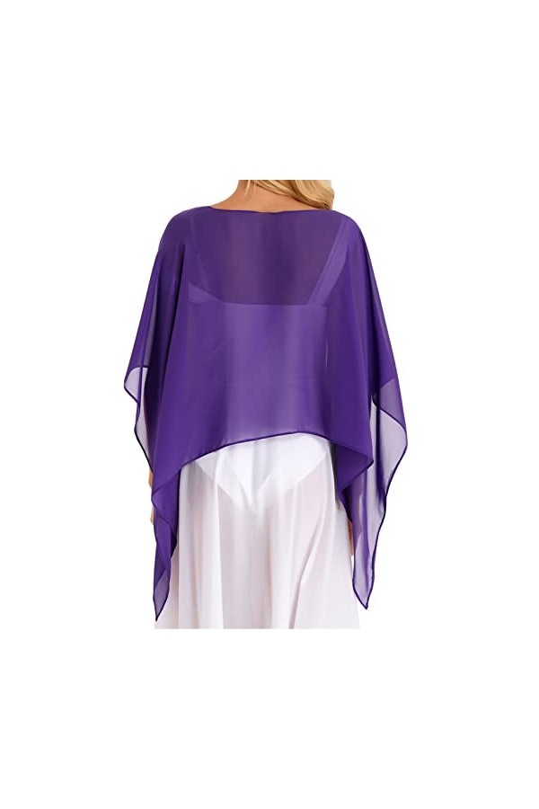 ranrann Femme Châle Étole Mousseline de Soie Écharpe Foulard pour Mariage Soirée Plage Cérémonie Mariée Bikini Maillot de Bai