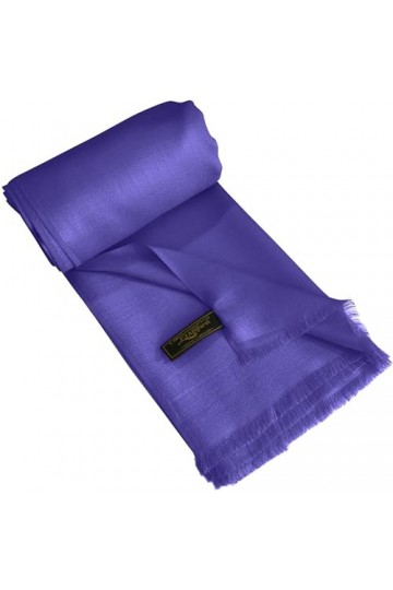 CJ Apparel Foulard à franges Seconds couleur unie - Pashmina, Bleu fédéral, taille unique