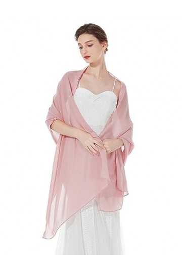 BEAUTELICATE Châle Étole En Mousseline De Soie Écharpe Foulard Léger Pour Mariage D’été Soirée&nbsp;Cérémonie&nbsp;Femme Mariée Demoise