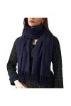 Femme Écharpe Tissée Grande Écharpe Longue en Imitation Cachemire Large Écharpe Etoleavec Franges Élégante Écharpe dhiver Mo