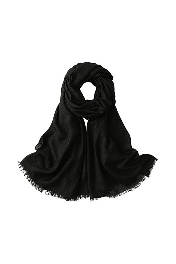 Écharpe longue en viscose pour homme et femme,Protection solaire,Grande plage,Foulard à franges,Super doux,Confortable pour l