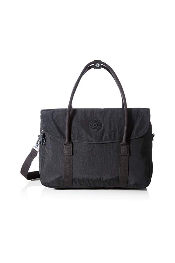 Kipling SUPERWORKER, Sac Dordinateur 15 Pouces avec Bandoulière Détachable, 41 cm, 18.5 L, Noir Poivré