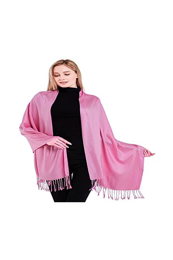 CJ Apparel Rose Couleur Unie Châle écharpe étole Wrap Châles Pashminas Nouvelle