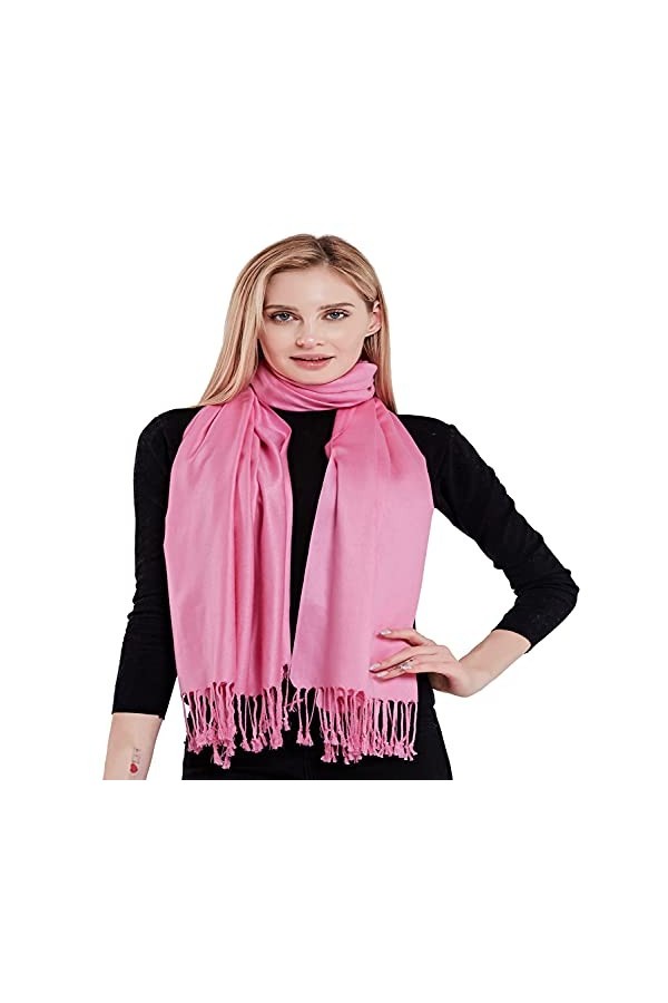 CJ Apparel Rose Couleur Unie Châle écharpe étole Wrap Châles Pashminas Nouvelle