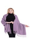 CJ Apparel Violet Clair Épaisse Solide Couleur Unie Conception Népalaise Châle écharpe étole Wrap Châles Pashminas Nouvelle