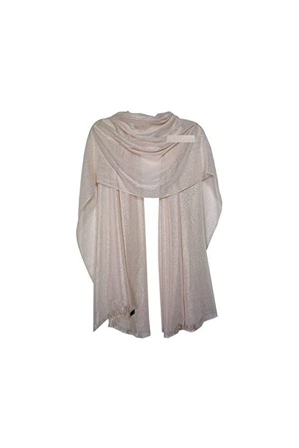 GFM Écharpe de soirée scintillante pour femme, or rose blanc- SCF-X17-sfdrsn 
